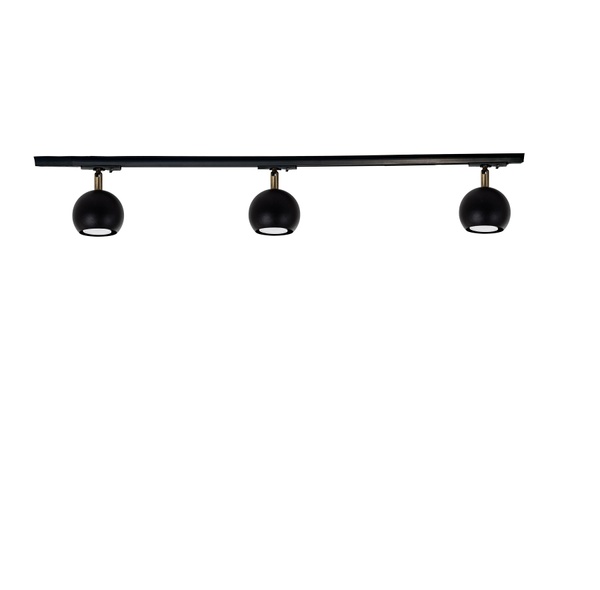 Трековый светильники на три плафона потолочный Track-3 Bowl GU10 TL90-1000-3 Black  5012511 фото