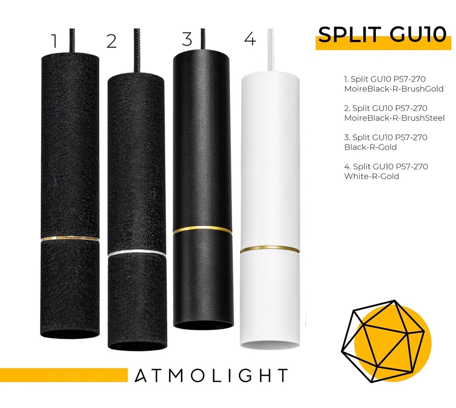 Світильник підвісний (люстра) Split GU10 P57-270 White-R-Gold 1281499 фото